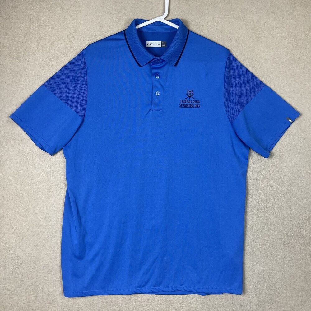 KJUS Polo Shirt Mens Extra Large Blue Golf Short Sleeve Preppy Casual Adult